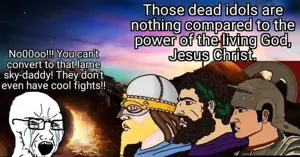 yes chad, soyak, blonde beard, blonde hair, christianity, crying, english text, glasses, hair, laurel