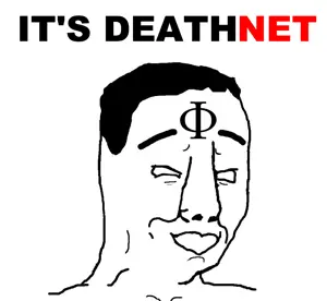 chudjak, its over, chud, closed mouth, deathnet, hair, smile, soyjak, text, space station 13