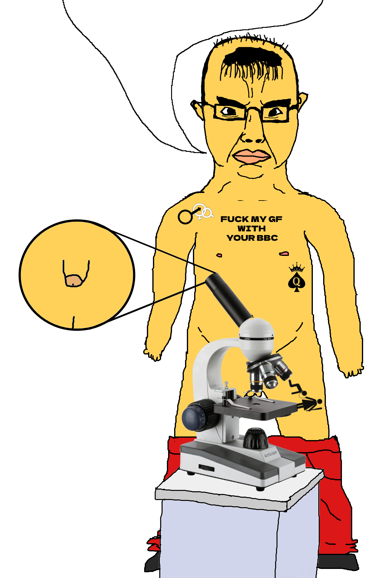 chudjak, chudjak front, obsessedchud, /bant/, angry, arm, asian, balding, closed mouth, clothes