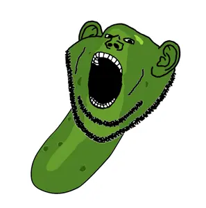 impish soyak ears, ear, open mouth, pickle, pickle rick, soyjak, stubble, rick and morty