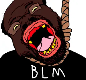 nigjak, ack, balding, black lives matter, black skin, glasses, hair, hanging, lips, open mouth