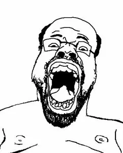 nigjak, animated, black skin, closed mouth, glasses, open mouth, sound, soyjak, video