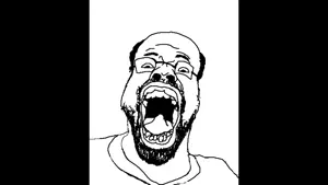 nigjak, animated, balding, beard, closed mouth, fat, glasses, hair, nipple, open mouth