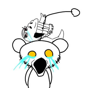 biteson, snoojak, 2soyjaks, angry, antenna, bite, bloodshot eyes, closed mouth, crying, glasses