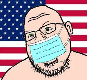 shotjak, country, ear, flag, glasses, green eyes, mask, mouth mask, soyjak, stubble