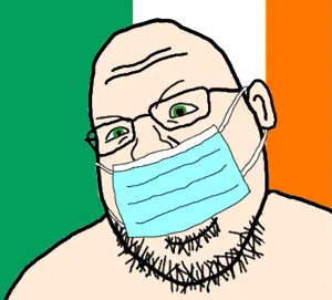 shotjak, coronavirus pandemic, country, ear, flag, glasses, ireland, mask, mouth mask, soyjak