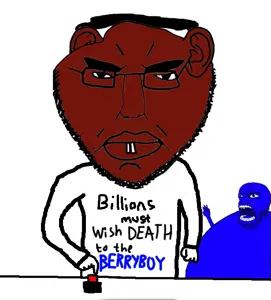 chudjak, impish soyak ears, impish squirrel, pol face, squirreljak, 2soyjaks, animal, berryboy, blue skin, blueberry inflation