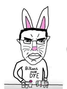 chudjak, pol face, angry, animal, arm, closed mouth, ear, easter, egg, glasses