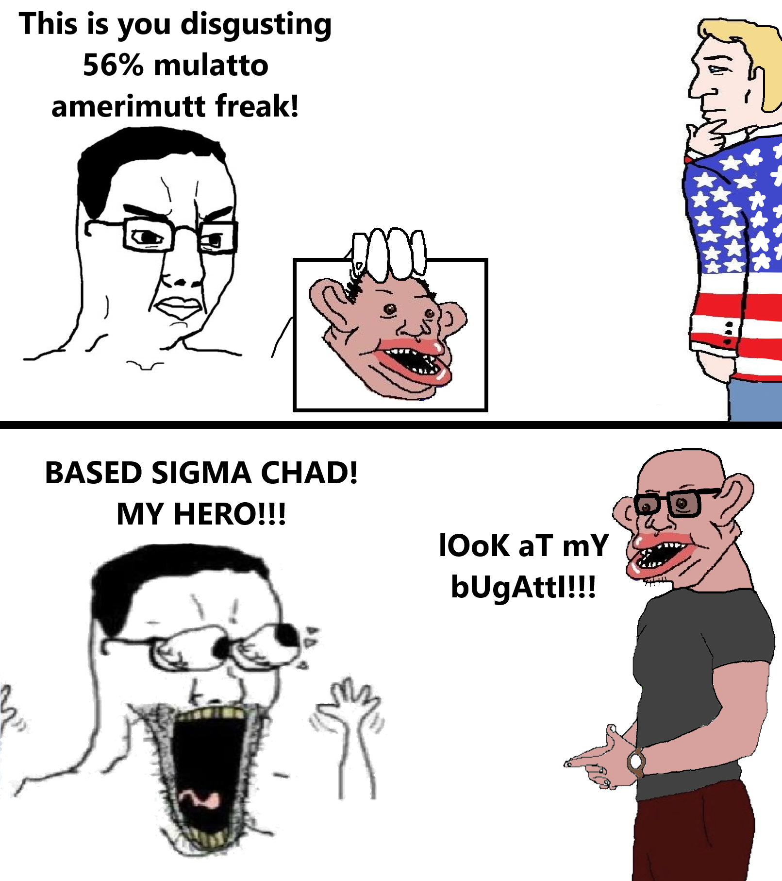 chudjak, excited soyjak, soyak, waow, wewjak, amerimutt, andrew tate, angry, arm, chud