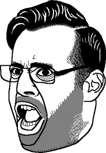 unknown, ear, glasses, hair, open mouth, shadiversity, shaved, soyjak, stubble, youtube