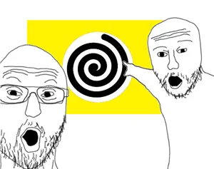 two pointing soyjaks, 2soyjaks, arm, cartoon, glasses, hands, open mouth, pointing, soyjak, stubble