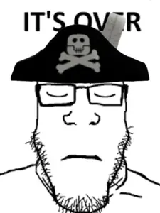 markiplier soyjak, its over, bone, bones, closed eyes, closed mouth, clothes, glasses, hat, its over (phrase)