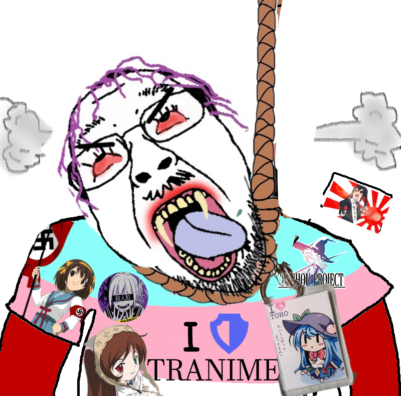 bernd, markiplier soyjak, hanging troonjak, science lover, troonjak, ack, anime, bloodshot eyes, crying, discord