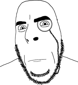 cobson, closed mouth, looking at you, monocle, sectionalism, soyjak, stubble
