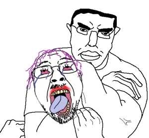 bernd, chudjak, pol face, the weak should fear the strong, chud's hitman, 2soyjaks, arm, bloodshot eyes, buff, choke hold