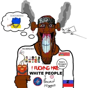 bernd, chudjak, impish soyak ears, markiplier soyjak, hanging troonjak, troonjak, ack, angry, animal, arabic text