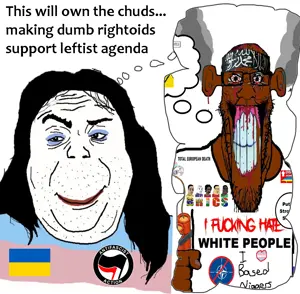 alicia, bernd, chudjak, impish soyak ears, hanging troonjak, troonjak, ack, angry, animal, antifa