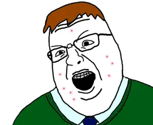 shotjak, acne, angry, braces, brown hair, clothes, glasses, hair, necktie, nerd