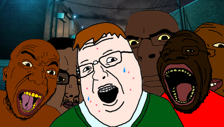 chudjak, cobson, gapejak, goopjak, shotjak, thiefjak, wholesome soyjak, acne, black skin, brown hair