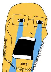 kimurajak, 😭, anime, crying, emoticon, glasses, open mouth, stubble