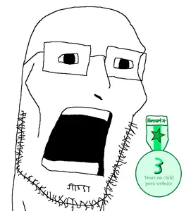 kimurajak, anime, glasses, heyuri, open mouth, pedophile, stubble