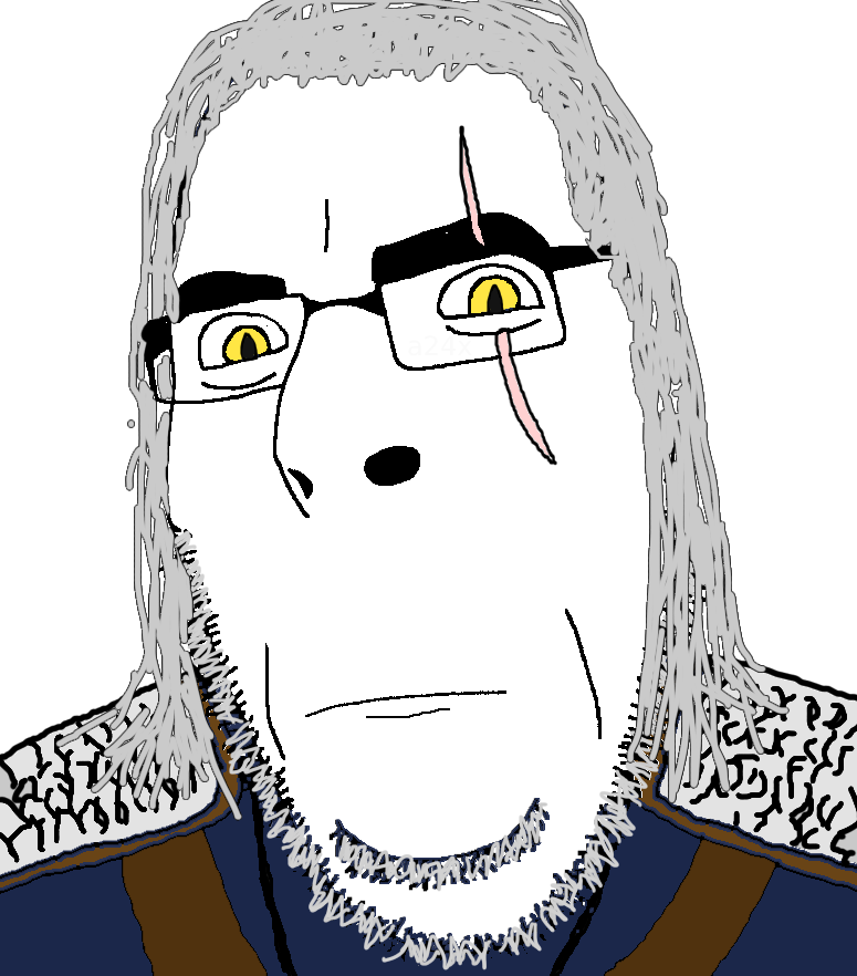 cobson, armor, chain mail, closed mouth, geralt of rivia, glasses, gray hair, hair, looking at you, neutral