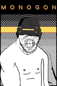 feraljak, angry, buff, clenched teeth, closed mouth, clothes, hat, masturbation, mustache, soyjak
