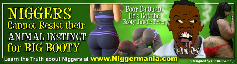 feraljak, feralnigger, angry, ass, big butt, big nose, black hair, black skin, butt, closed mouth