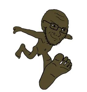 soyak, animated, balding, black skin, closed mouth, fast, feet, full body, glasses, hands