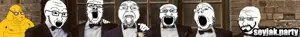 a24 slowburn soyjak, bernd, gapejak, markiplier soyjak, soyak, bowtie, brick, closed mouth, clothes, dog ear