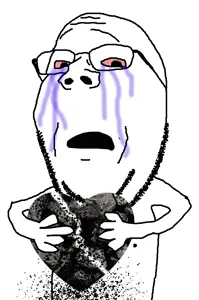 gapejak, wholesome soyjak, arm, bloodshot eyes, broken, coal, crying, glasses, hands, heart