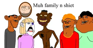 sheeeit, impish soyak ears, okynnig, amerimutt, its over, 5soyjaks, africa, brown skin, bruise, family
