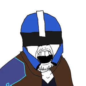feraljak, clothes, hat, helmet, mustache, open mouth, soyjak, stubble