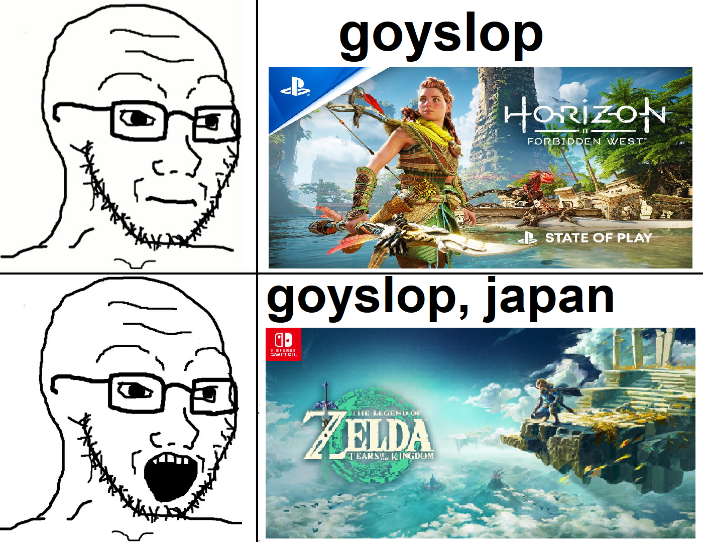 link, soyak, thing japanese, tears of the kingdom, 2soyjaks, animal, beach, bird, brown hair, cape