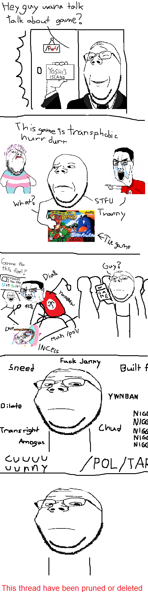 wojak, yoshi, bernd, chudjak, el perro rabioso, gapejak, soyak, hanging troonjak, troonjak, wholesome soyjak