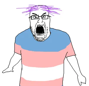 cwcjak, angry, chris-chan, clothes, glasses, hair, mustache, open mouth, purple hair, stubble