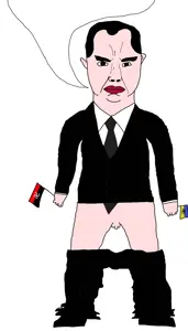 chudjak, chudjak front, obsessedchud, angry, closed mouth, clothes, ear, flag, hair, looking at you