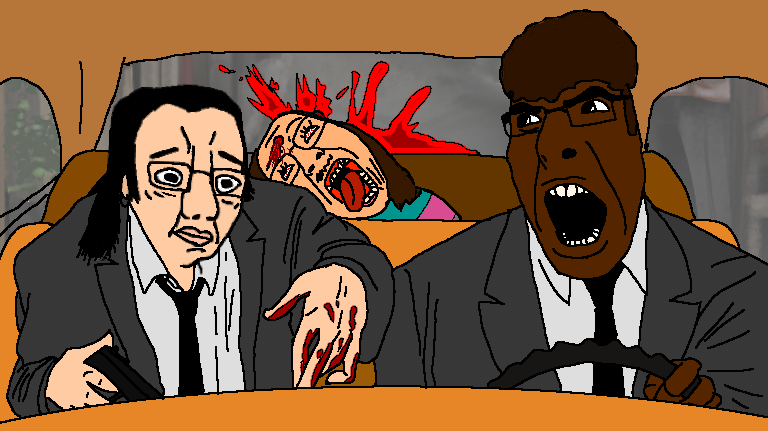 chudjak, cobson, gapejak, 3soyjaks, ack, arm, black skin, blood, bloodshot eyes, brown hair
