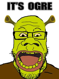 markiplier soyjak, its over, big lips, big nose, closed eyes, closed mouth, dreamworks, ear, glasses, green
