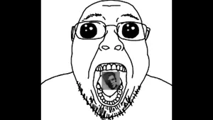 gapejak, oh my god she is so attractive, /v/, 4chan, animated, crowbcat, glasses, open mouth, soyjak, stubble