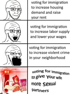 soyak, distorted, glasses, glowing, glowing eyes, immigration, neutral, open mouth, silk soymilk, soy milk