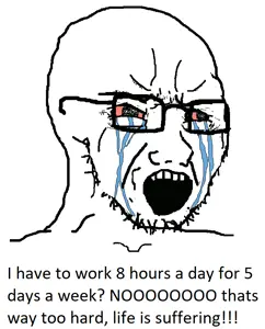 soyak, bloodshot eyes, crying, glasses, open mouth, soyjak, stubble, text, work