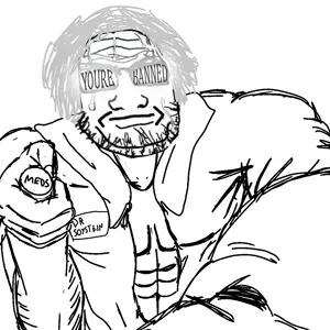 markiplier soyjak, dr. soystein, arm, art, ban, buff, closed mouth, clothes, doctor, glasses