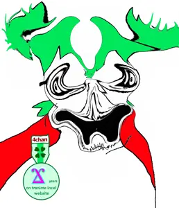 feraljak, 4chan, angry, anime, badge, clothes, crazed, cross eyed, distorted, glasses
