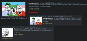 a24 slowburn soyjak, el perro rabioso, feraljak, soyak, /qa/ (4chan), 4chan, angry, anime, antenna, badge