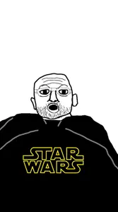 unknown, ear, fat, glasses, open mouth, soyjak, stubble, star wars