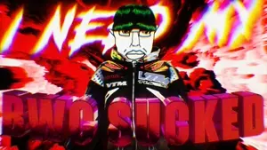 chudjak, chudjak front, bwc, cap, chromatic aberration, closed mouth, clothes, drip, ear, glasses