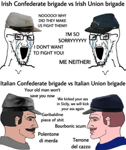 yes chad, soyak, bloodshot eyes, chad, civil war, clothes, confederate, crying, glasses, hat