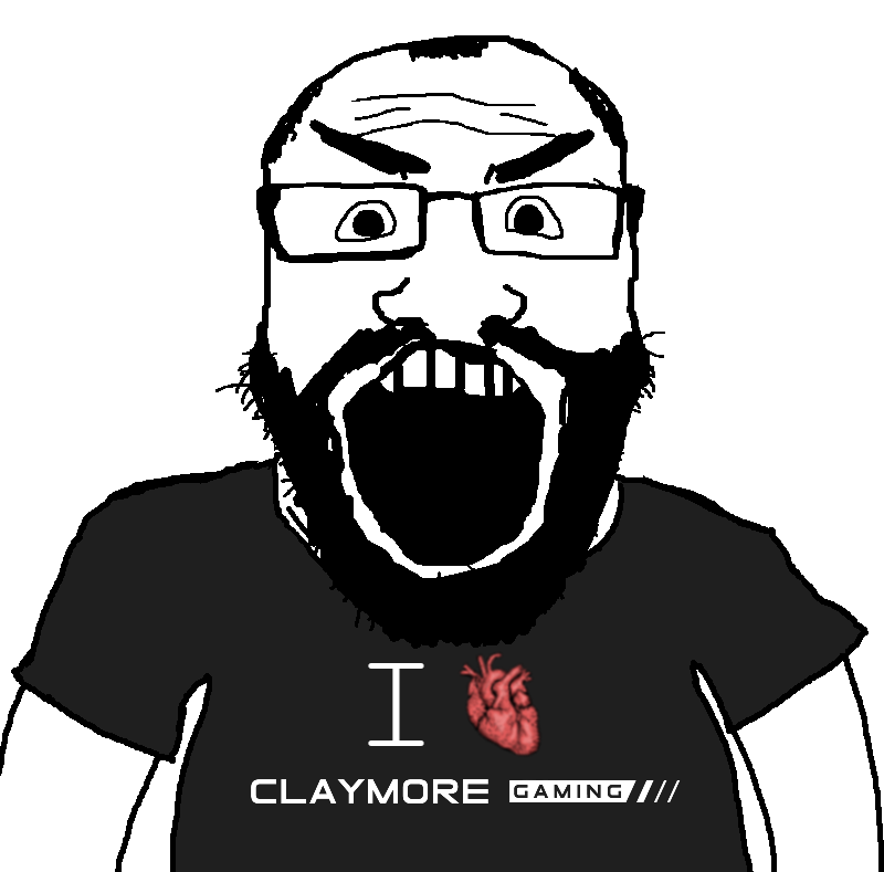 markiplier soyjak, science lover, angry, arm, balding, claymore gaming, clothes, glasses, hair, heart