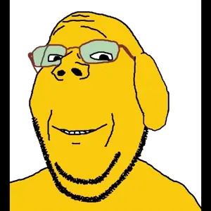 gapejak, wholesome soyjak, jannyjak, animated, closed mouth, ear, janny, licking, licking lips, open mouth